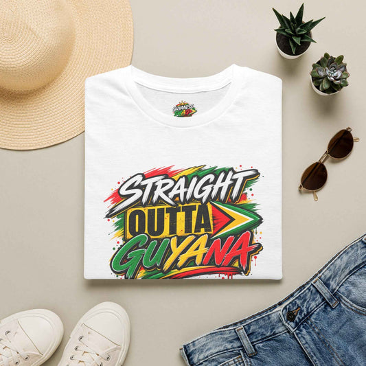 Straight Outta Guyana Unisex T-Shirt — Vibrant Guyanese Pride Tee
