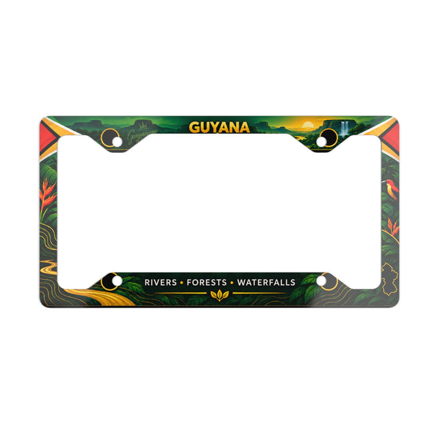 Guyana Rivers, Forests & Waterfalls License Plate Frame