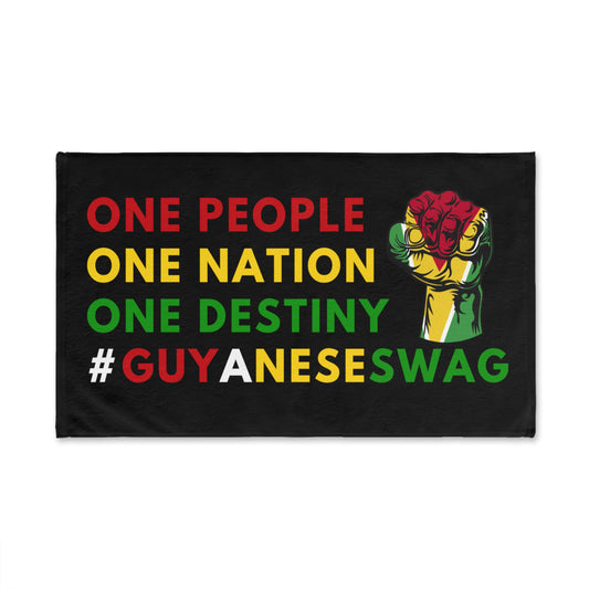 Guyana One People One Nation One Destiny Hand Towel.
