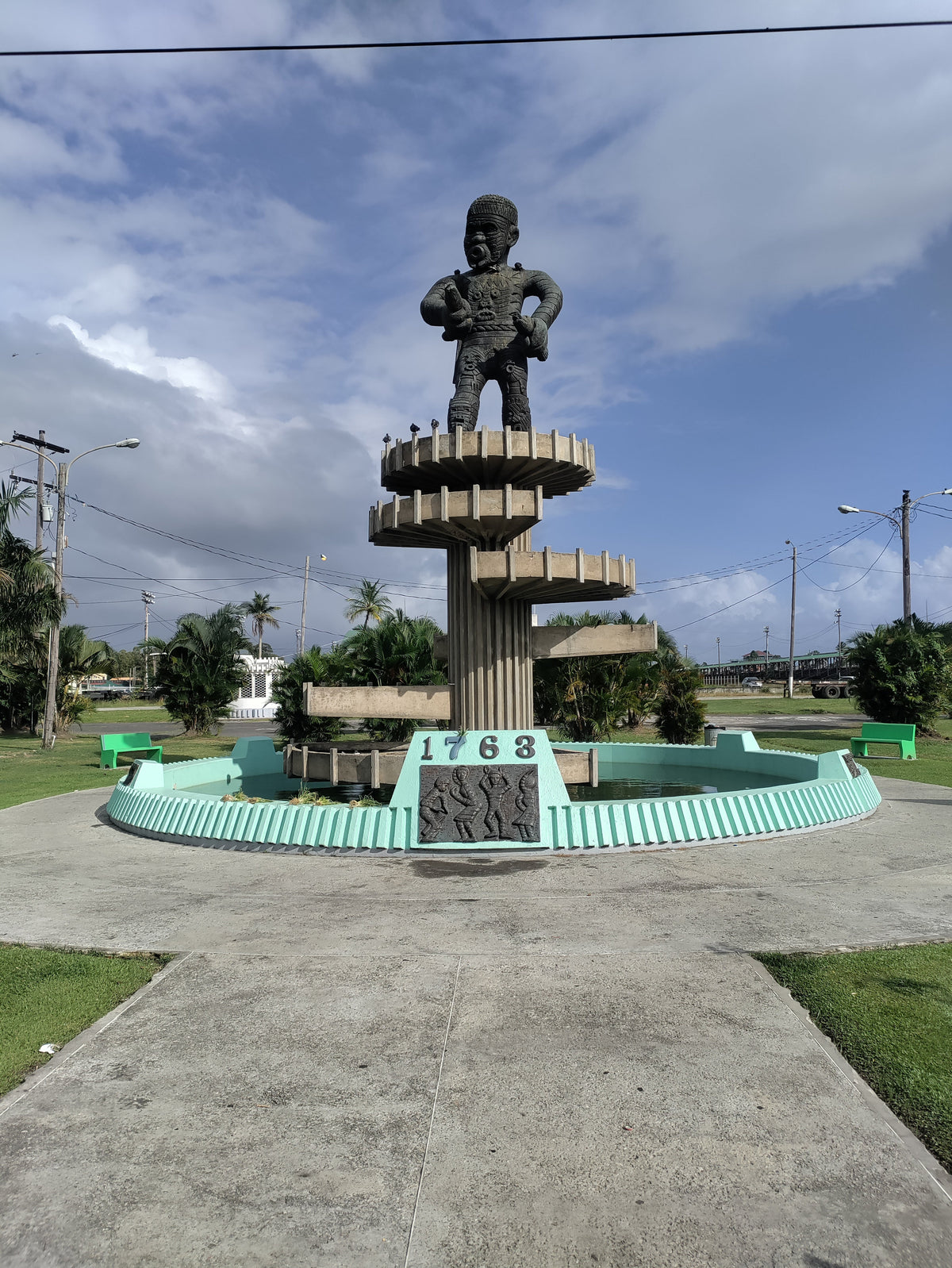 The 1763 Monument honoring Cuffy in Georgetown, Guyana