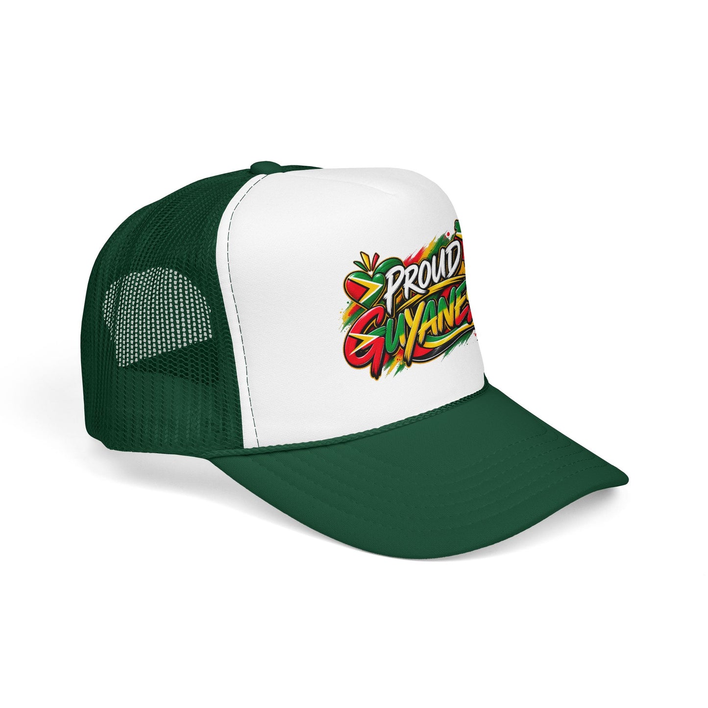 Proud Guyanese Trucker Hat — Rasta Colors Foam Cap