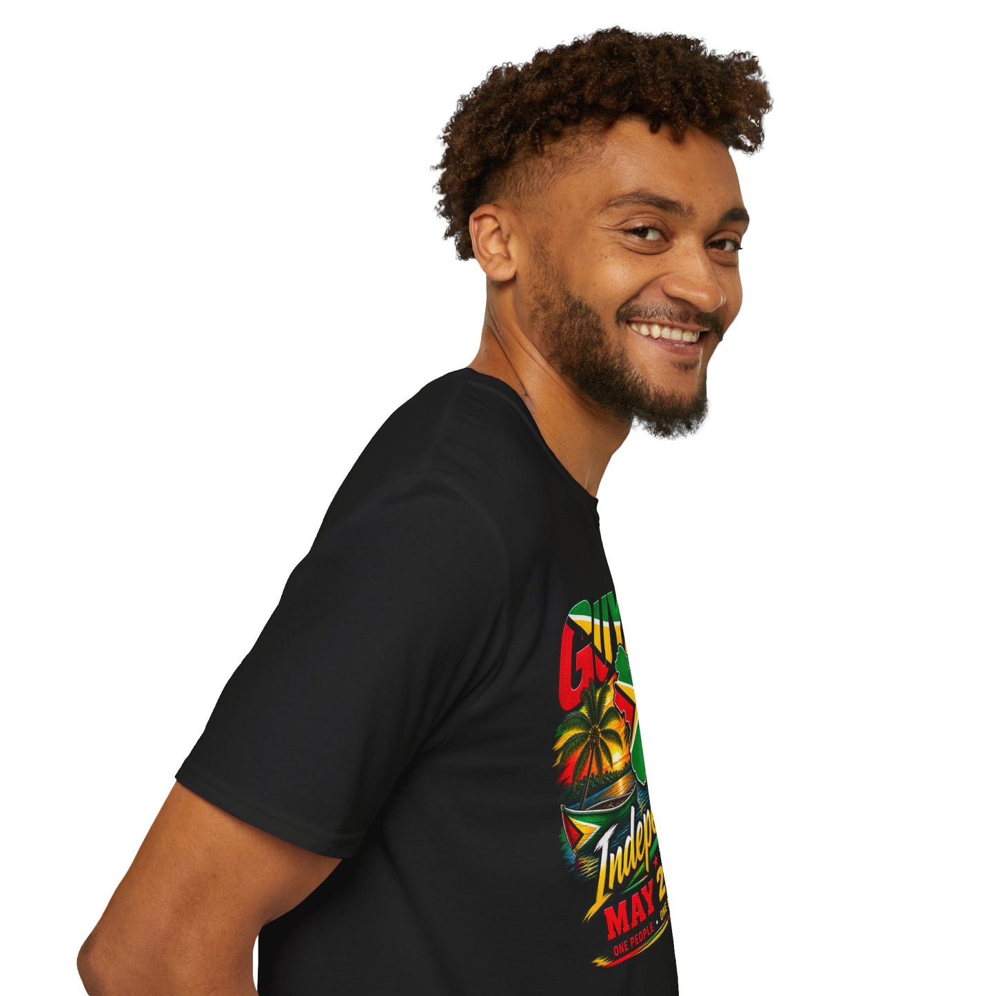 Guyana Independence T-Shirt — May 26, 1966 Retro Flag & Waterfall Tee