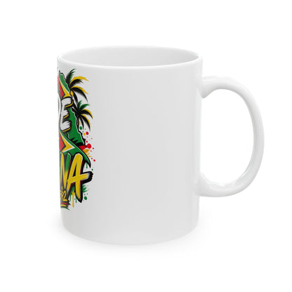Made in Guyana Ceramic Mug (11oz & 15oz) – Colorful Guyanese Pride Coffee Cup