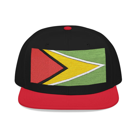 Guyana Flag Snapback Hat — Embroidered Guyanese Pride Cap