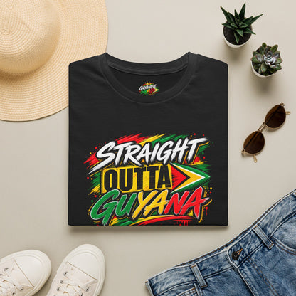 Straight Outta Guyana T-Shirt — Vibrant Guyanese Pride Tee