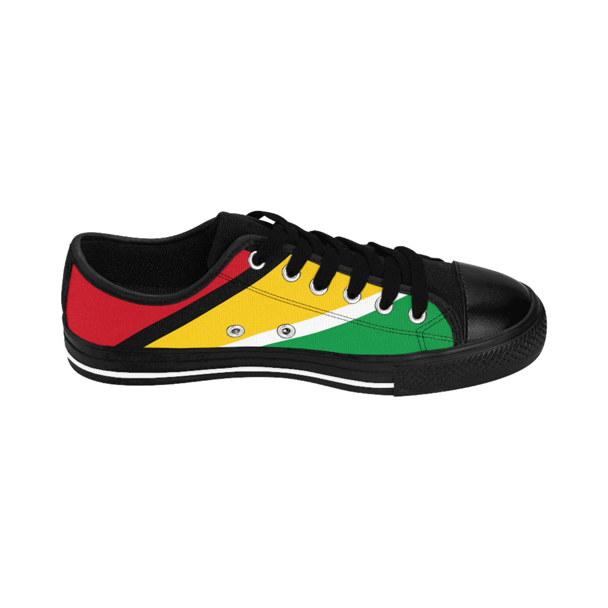 Guyana Flag Women's Low Top Canvas Sneakers