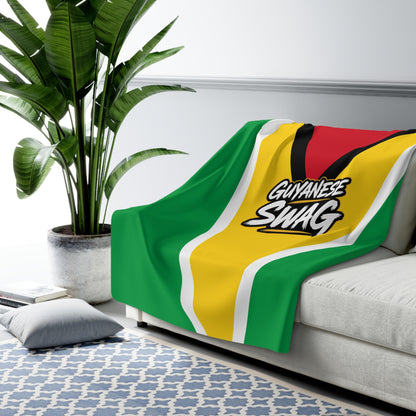 Guyanese Swag Sherpa throw blanket product detail