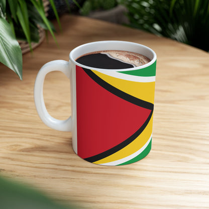Guyana Flag Ceramic Mug — Patriotic 11oz & 15oz Coffee Cup