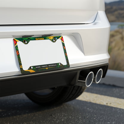 Guyana car accessory glossy aluminum license plate frame product view