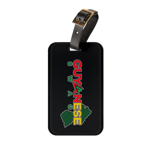 Guyanese Swag Luggage Tag — Guyana Map & Flag Colors Travel ID