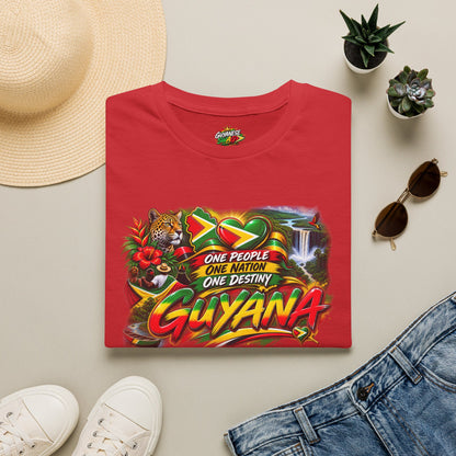 Guyana Pride T-Shirt — "One People One Nation One Destiny" Graphic Tee