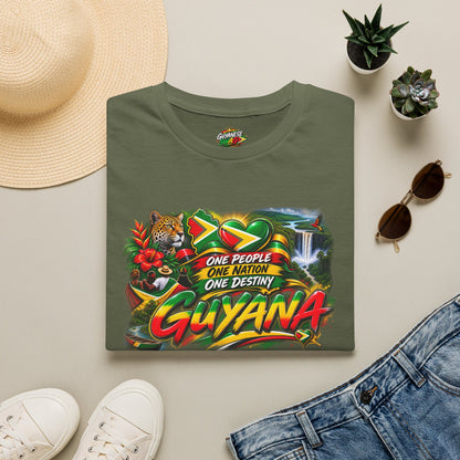 Guyana Pride T-Shirt — "One People One Nation One Destiny" Graphic Tee