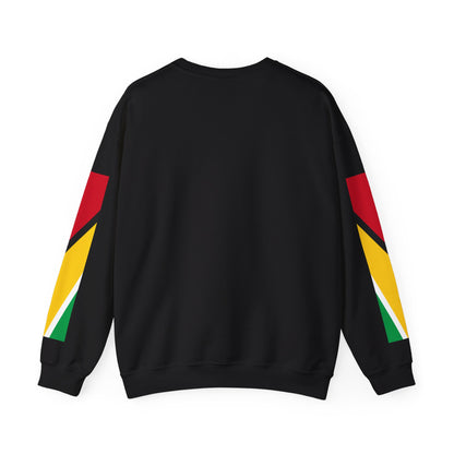 Guyanese Queen Crewneck Sweatshirt — Flag Sleeve Pride Pullover
