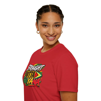 Straight Outta Guyana T-Shirt — Vibrant Guyanese Pride Tee