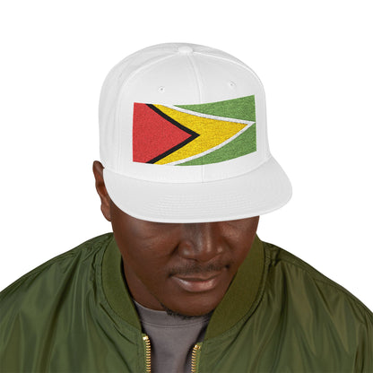 Guyana Flag Snapback Hat — Embroidered Guyanese Pride Cap
