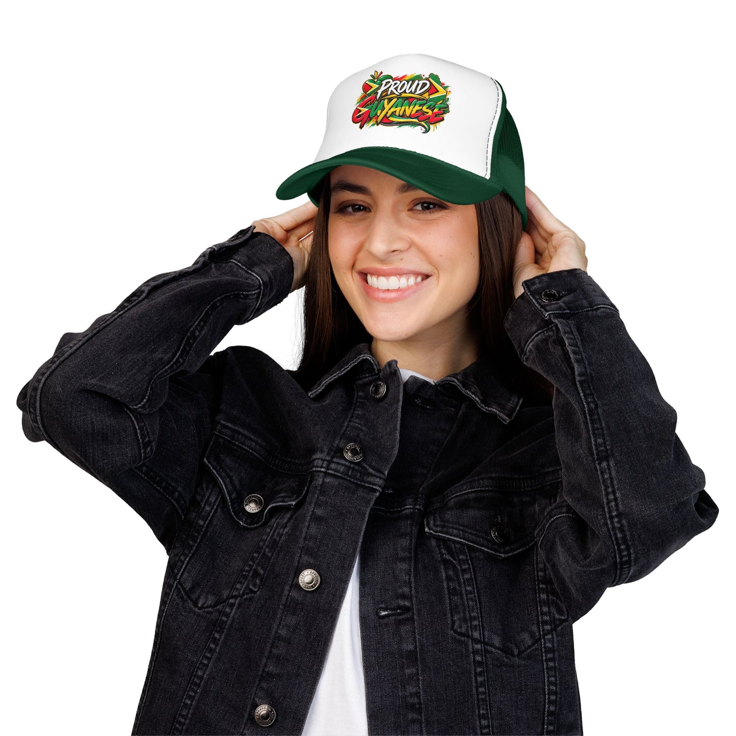 Proud Guyanese Trucker Hat — Rasta Colors Foam Cap