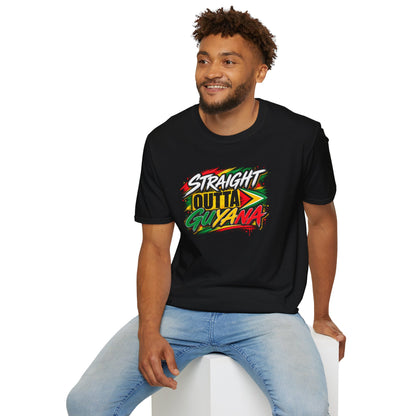 Straight Outta Guyana T-Shirt — Vibrant Guyanese Pride Tee