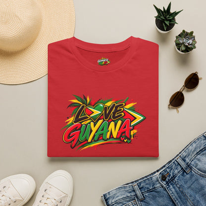 Love Guyana T-Shirt — Tropical Palm Graffiti Tee