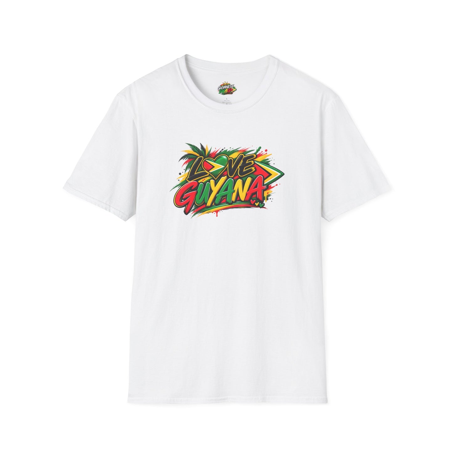 Love Guyana T-Shirt — Tropical Palm Graffiti Tee