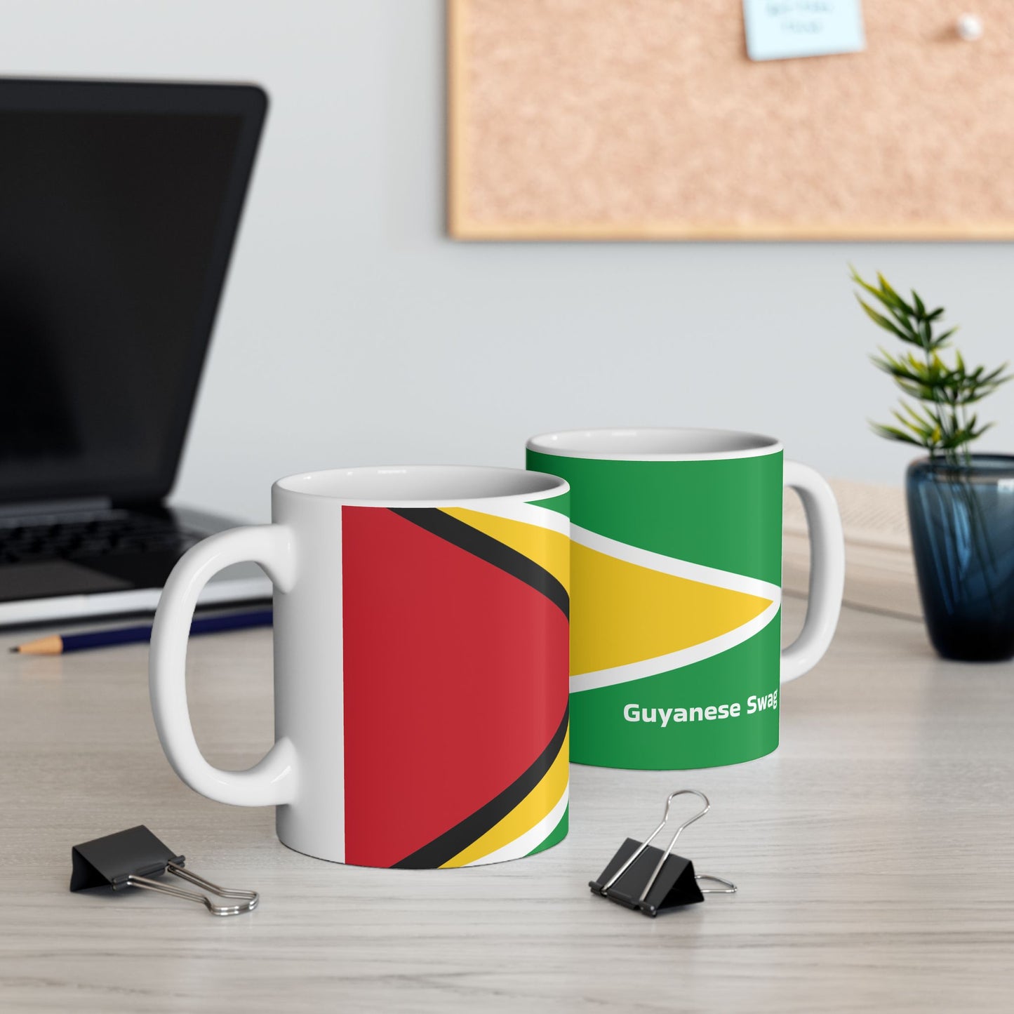 Guyana Flag Ceramic Mug — Patriotic 11oz & 15oz Coffee Cup