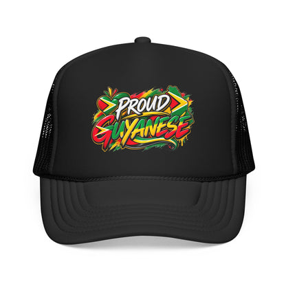 Proud Guyanese Trucker Hat — Rasta Colors Foam Cap