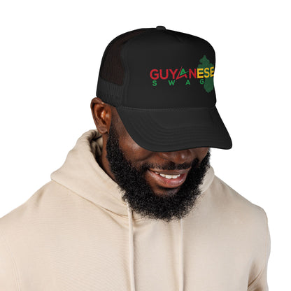 Guyanese Swag Trucker Hat — Guyana Map Panama-Inspired Foam Cap