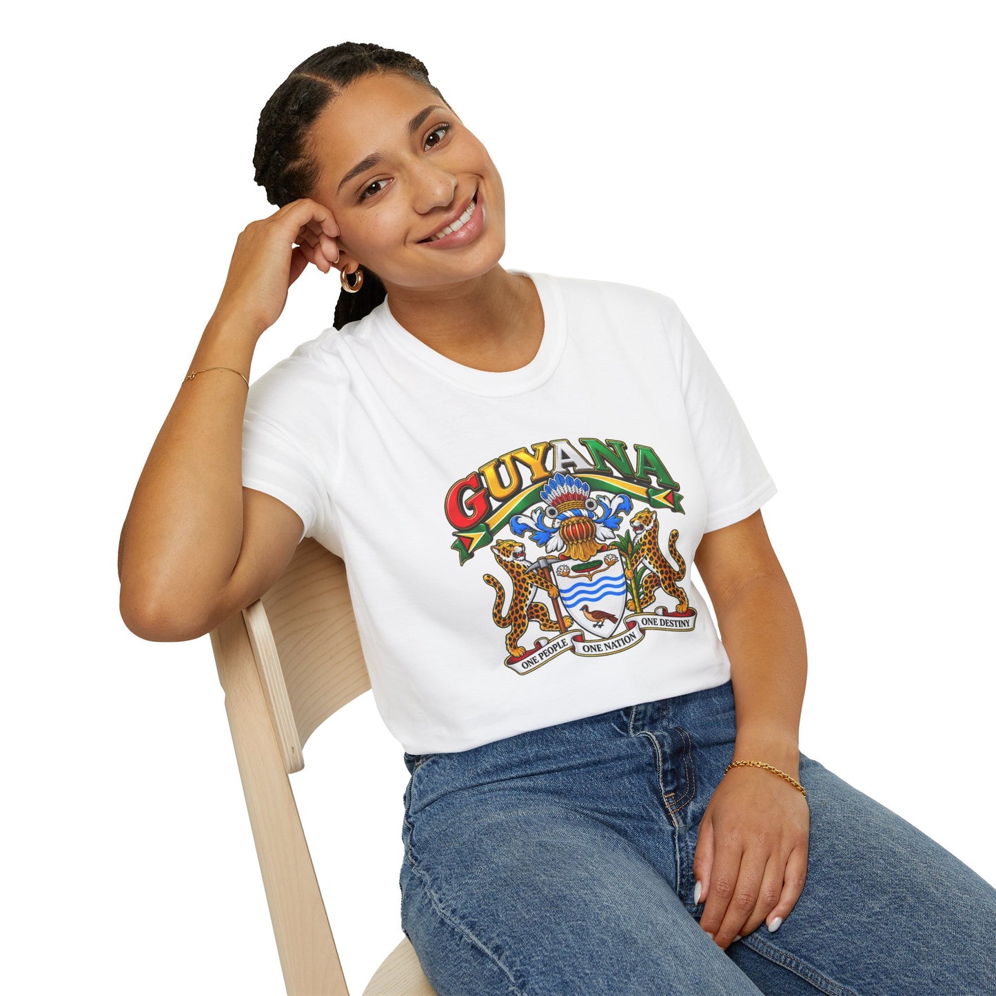 Guyana Coat of Arms T-Shirt — National Flag Colors Tee