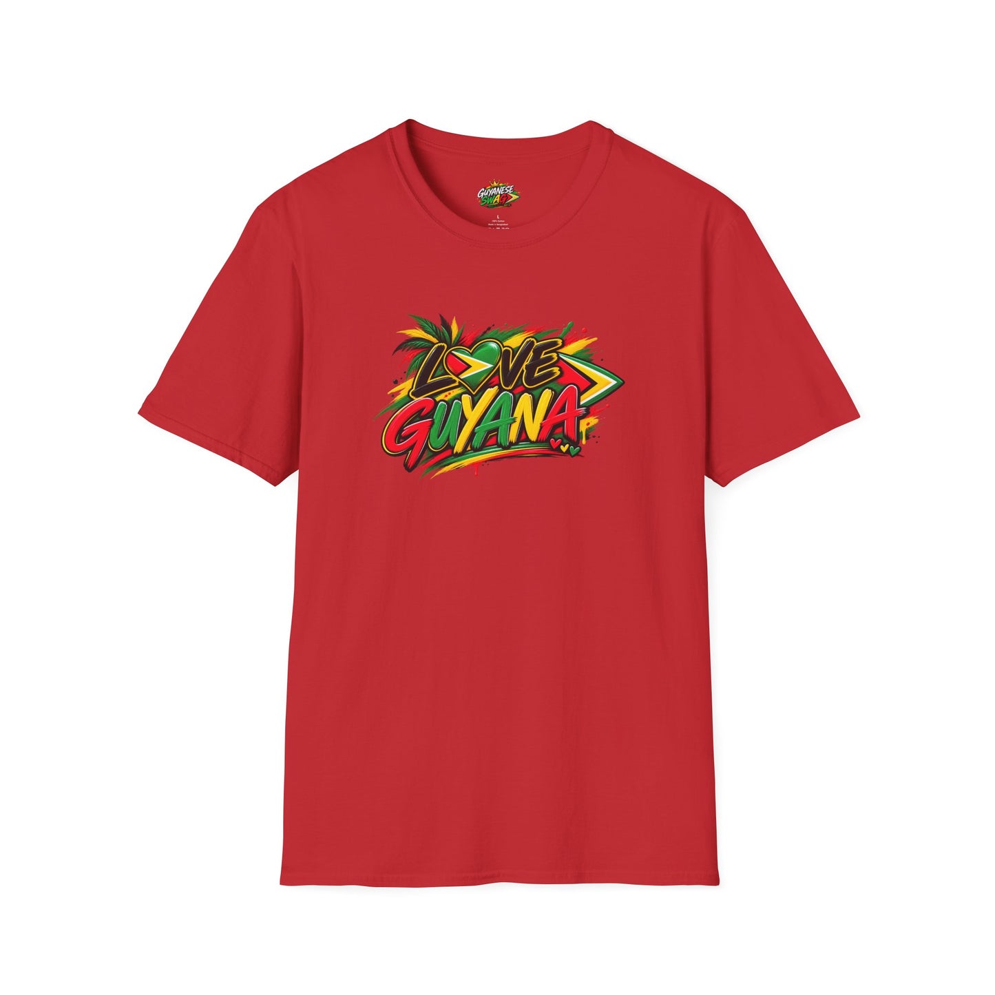 Love Guyana T-Shirt — Tropical Palm Graffiti Tee