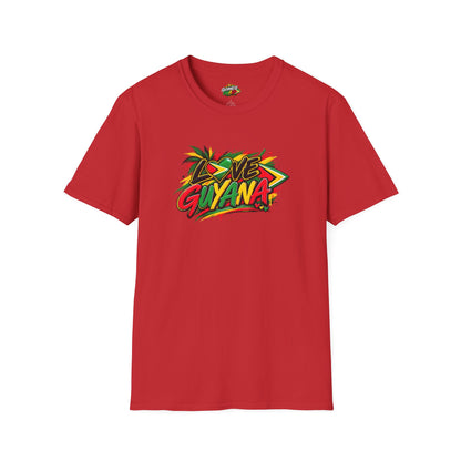 Love Guyana T-Shirt — Tropical Palm Graffiti Tee