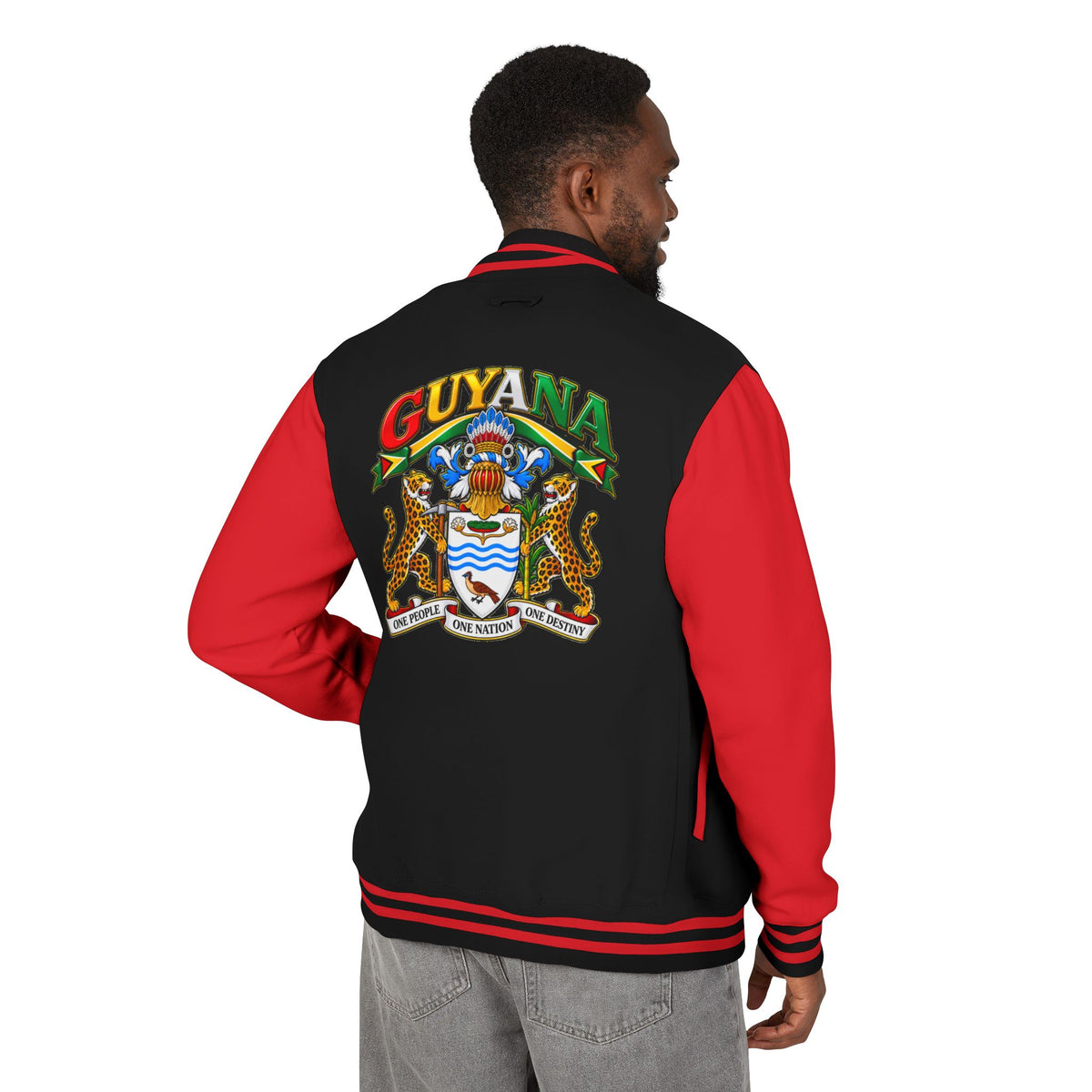 Guyana Crest Letterman Jacket — Guyanese Swag Varsity Jacket