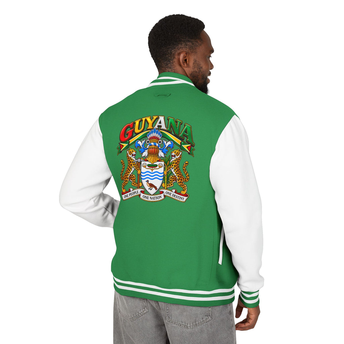 Guyana Crest Letterman Jacket — Guyanese Swag Varsity Jacket