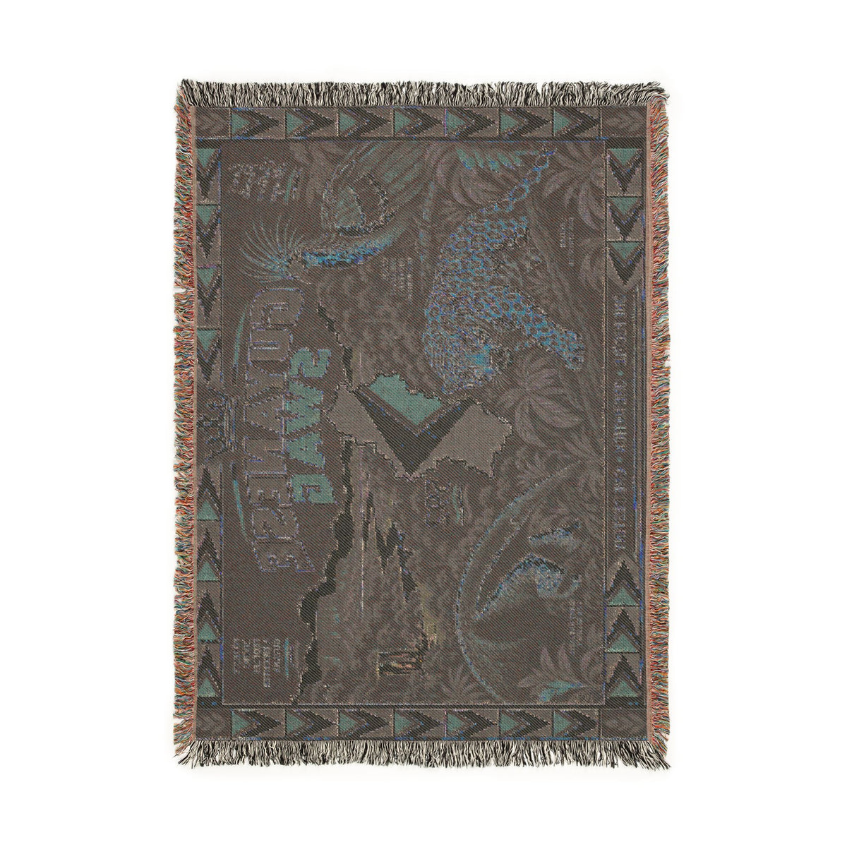 Guyana wildlife blanket for sofa bed or wall display