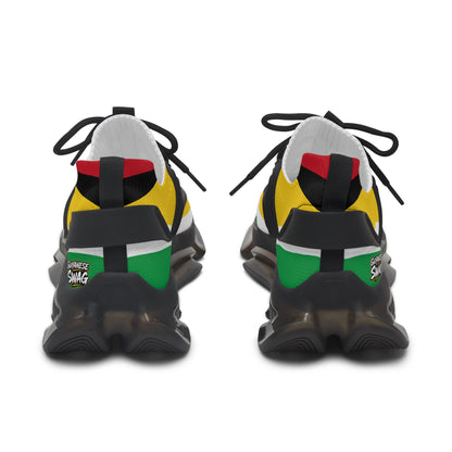 Guyana Flag Women's Mesh Lightweight Breathable Athletic Sneakers