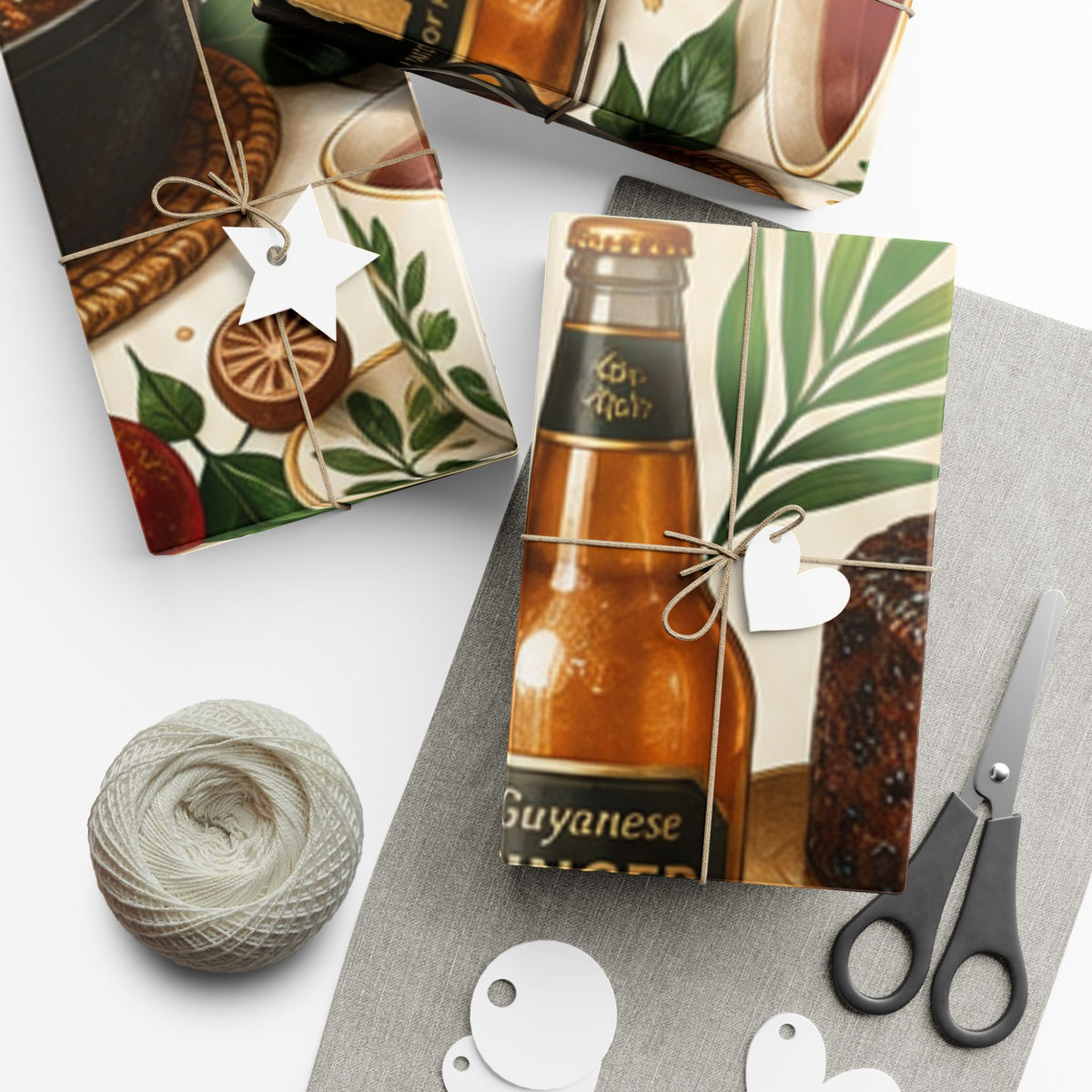Guyanese Christmas baking and ginger beer wrapping paper – product image 22