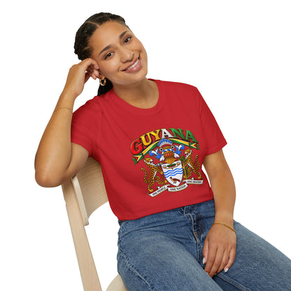Guyana Coat of Arms T-Shirt — National Flag Colors Tee