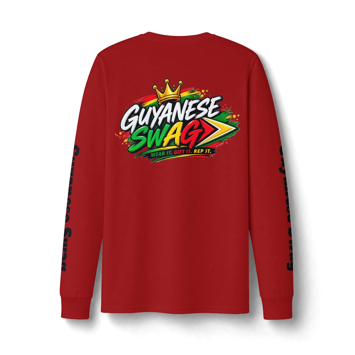 Guyanese Swag Long Sleeve Tee — "Don't Be a Pacu" Tropical Fishing Shirt