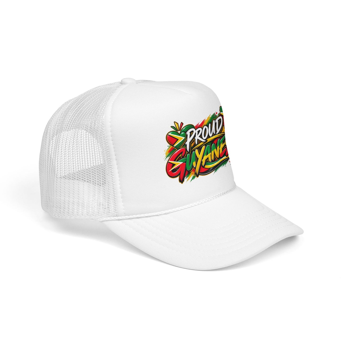 Proud Guyanese Trucker Hat — Rasta Colors Foam Cap