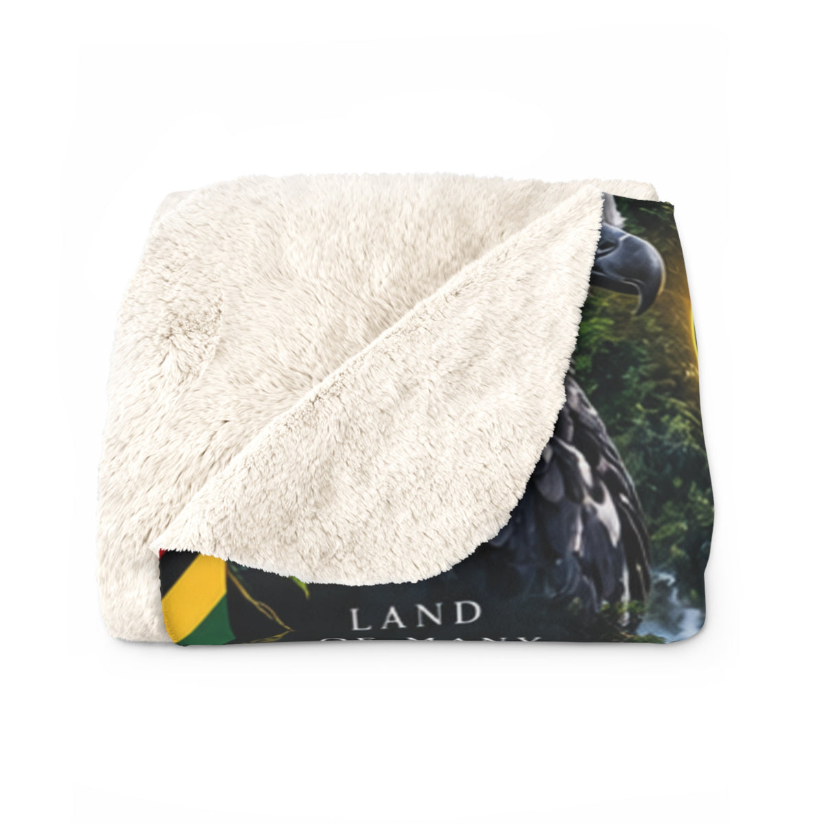 Home Always With Me Guyana Sherpa throw blanket
