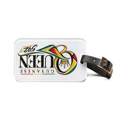 Guyanese Queen Luggage Tag — Reggae-Inspired Flag Design