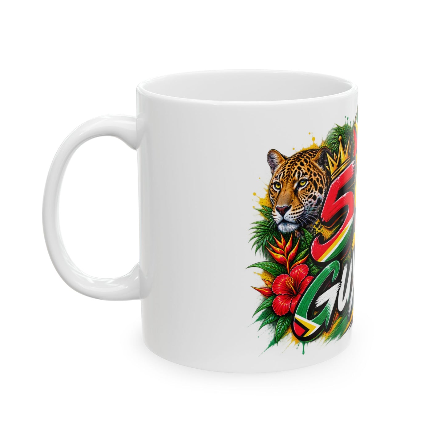 Guyana 592 Coffee Mug — Colorful 592 Design, Gift for Guyanese Pride (11oz & 15oz)