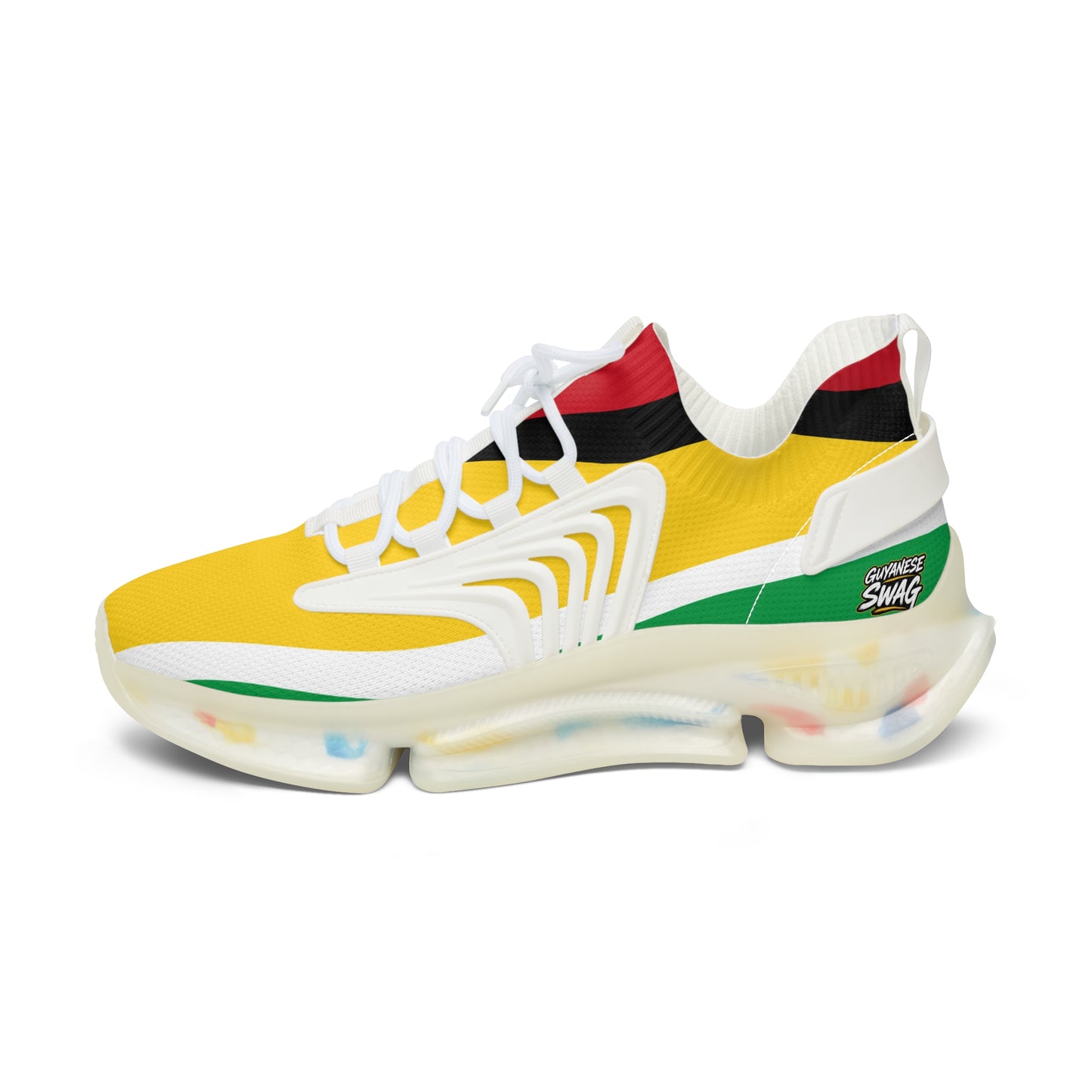 Guyana Flag Women's Mesh Lightweight Breathable Athletic Sneakers