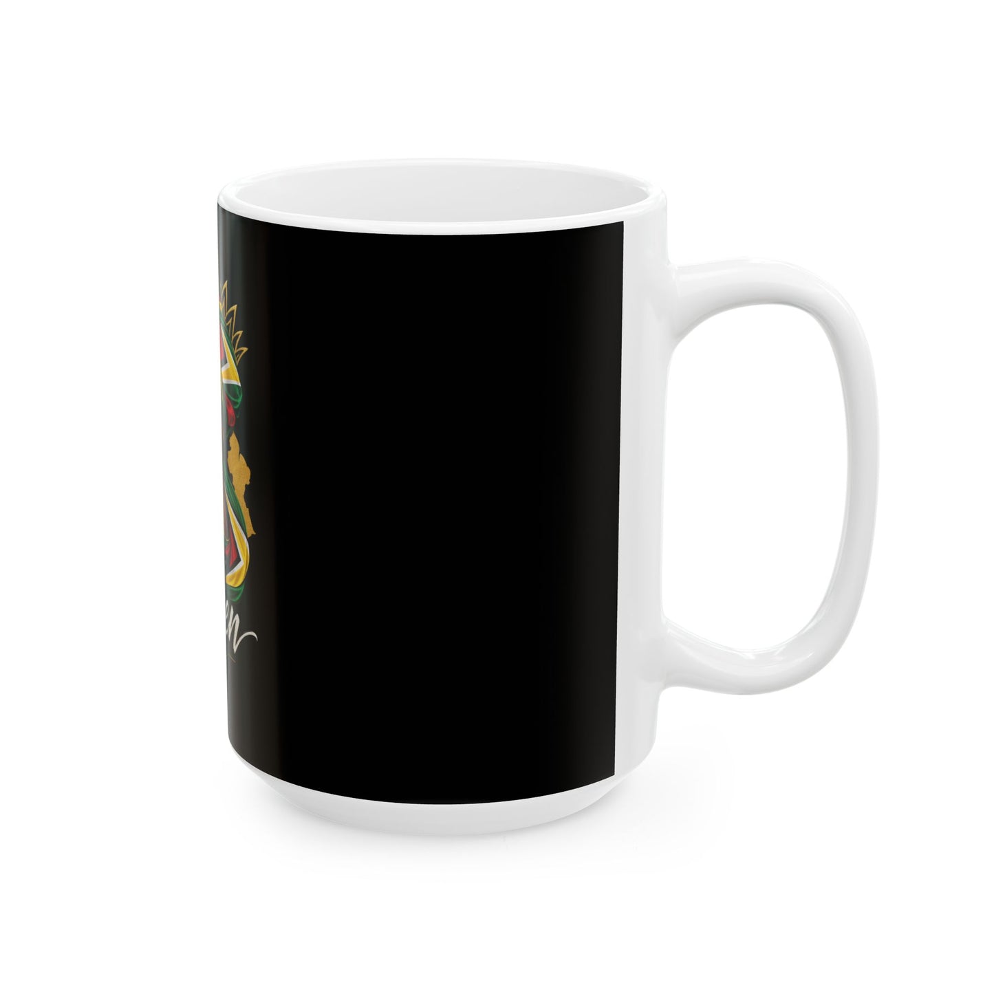 Guyanese Queen Ceramic Mug — Afrocentric Black Pride Coffee Cup (11oz/15oz)