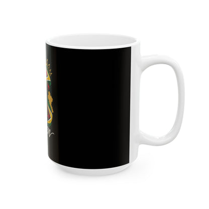 Guyanese Queen Ceramic Mug — Afrocentric Black Pride Coffee Cup (11oz/15oz)
