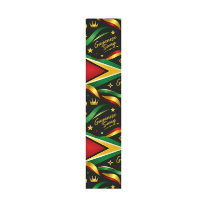 Guyanese flag gift wrap in red green gold and black