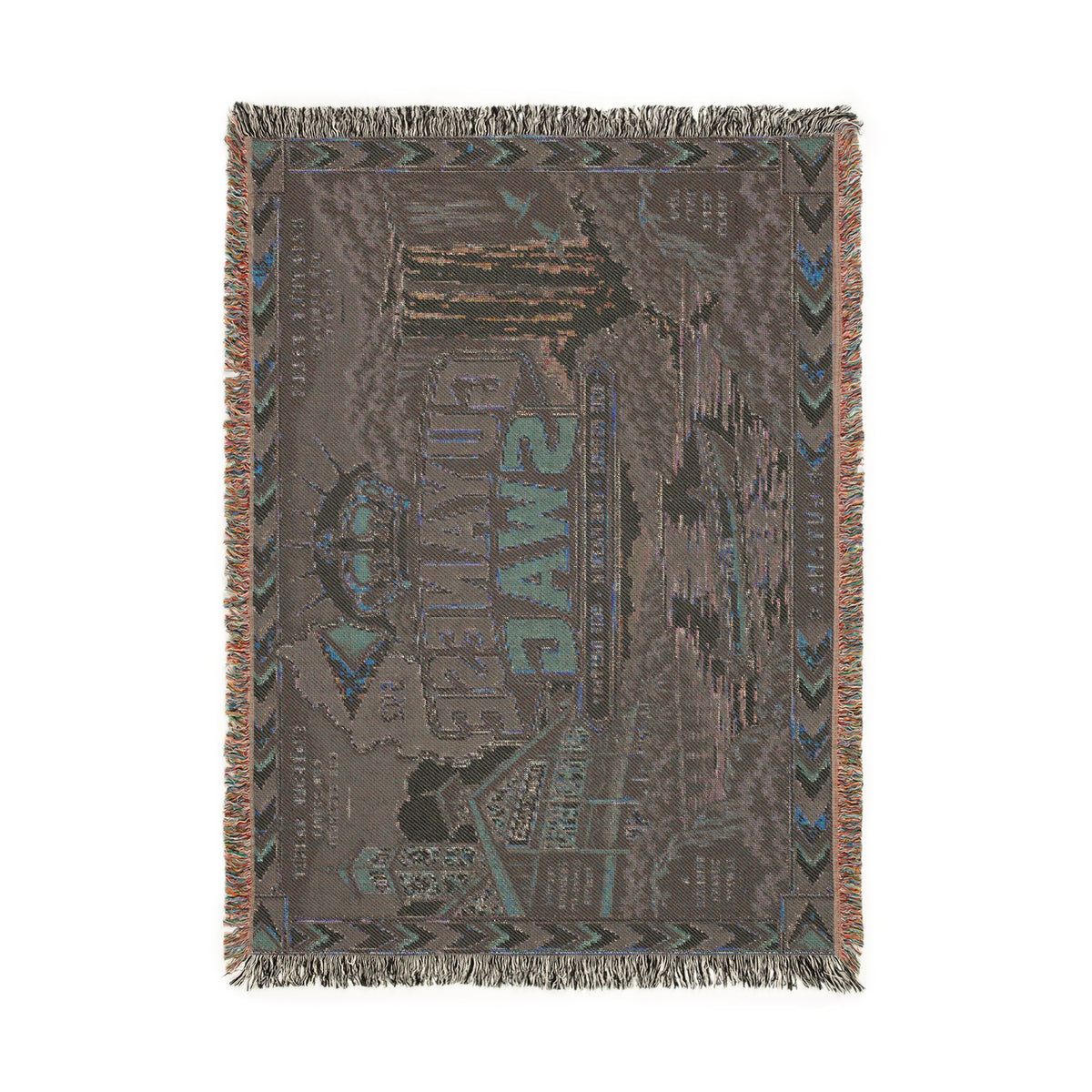 Guyana tropical river woven blanket product detail