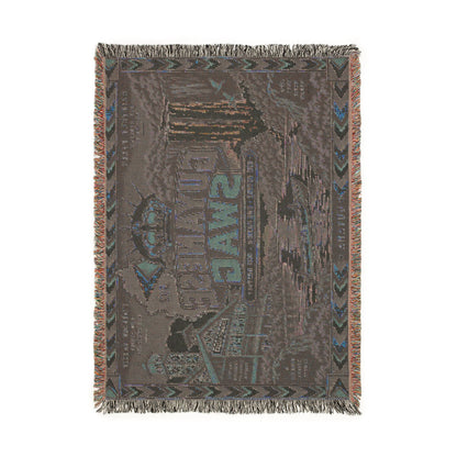 Guyana tropical river woven blanket product detail