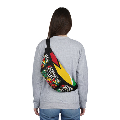 Straight Outta Guyana Fanny Pack — Guyanese Flag Waist Bag