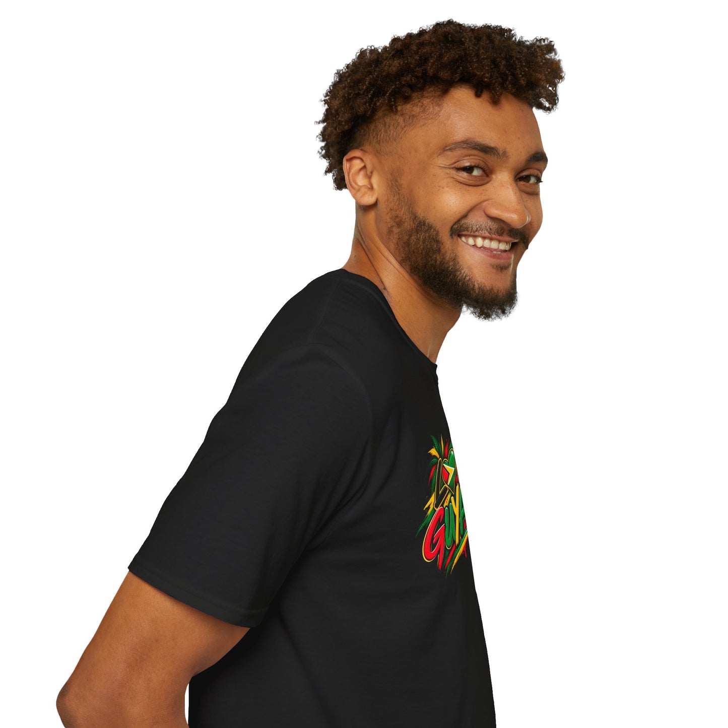 Love Guyana T-Shirt — Tropical Palm Graffiti Tee