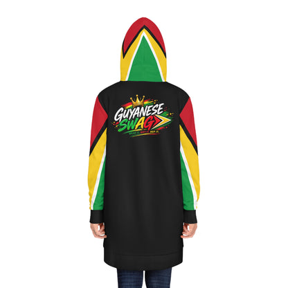 Guyanese Swag Hoodie Dress — Women's Flag-Inspired Hooded Dress