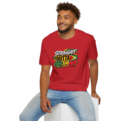 Straight Outta Guyana T-Shirt — Vibrant Guyanese Pride Tee